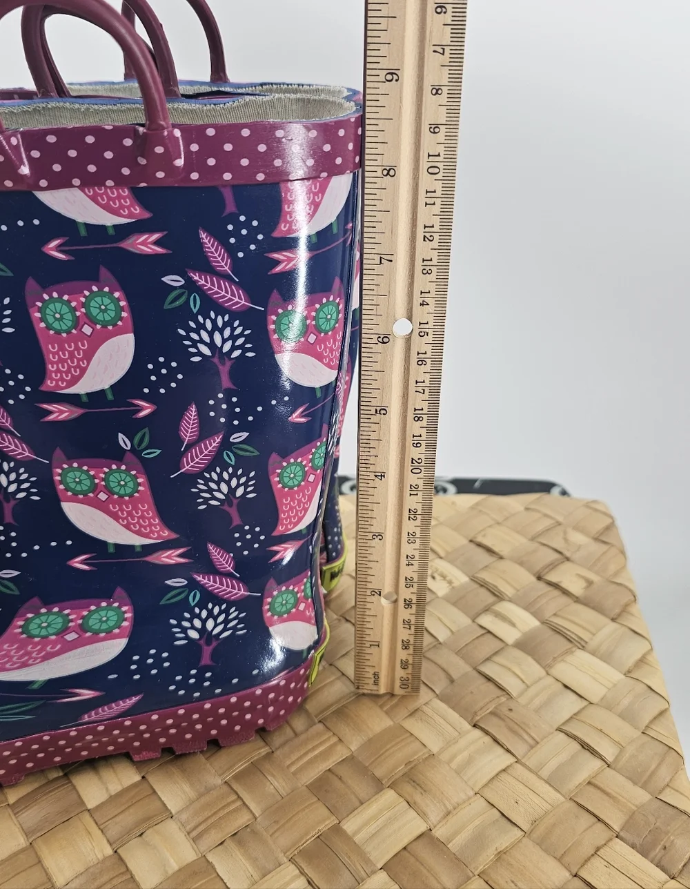 Western Chief Pink Blue Owl Rain Boots Size 2